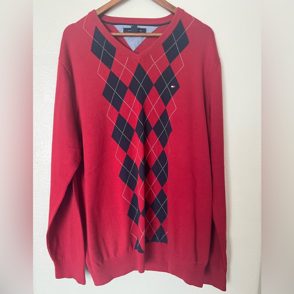 TOMMY HILFIGER Men's V-Neck Pullover Sweater